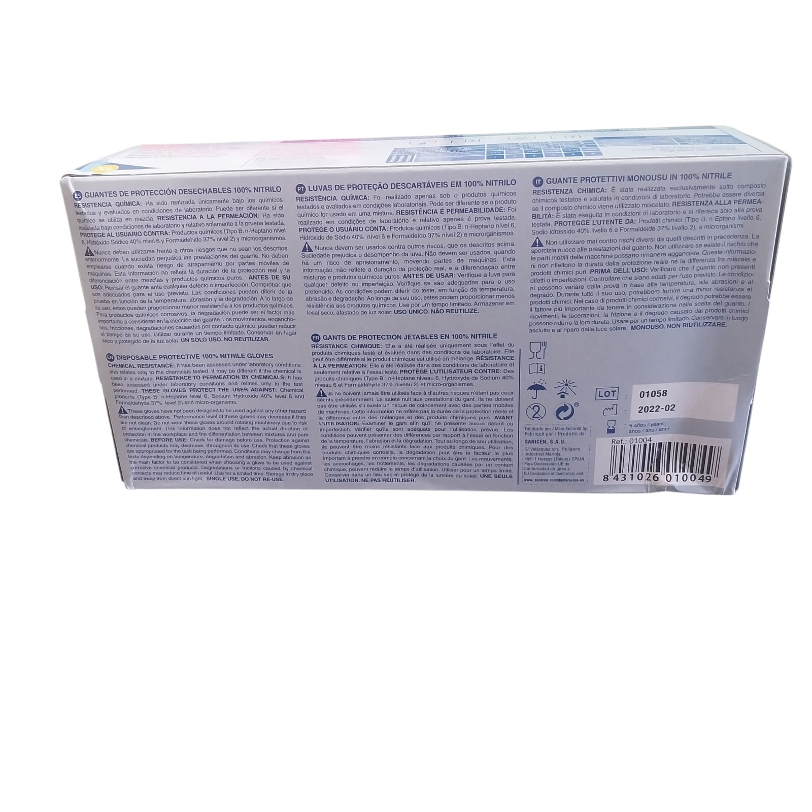 GUANTE NITRILO SANYC XL 100 UNIDADES SIN POLVO - Imagen 3