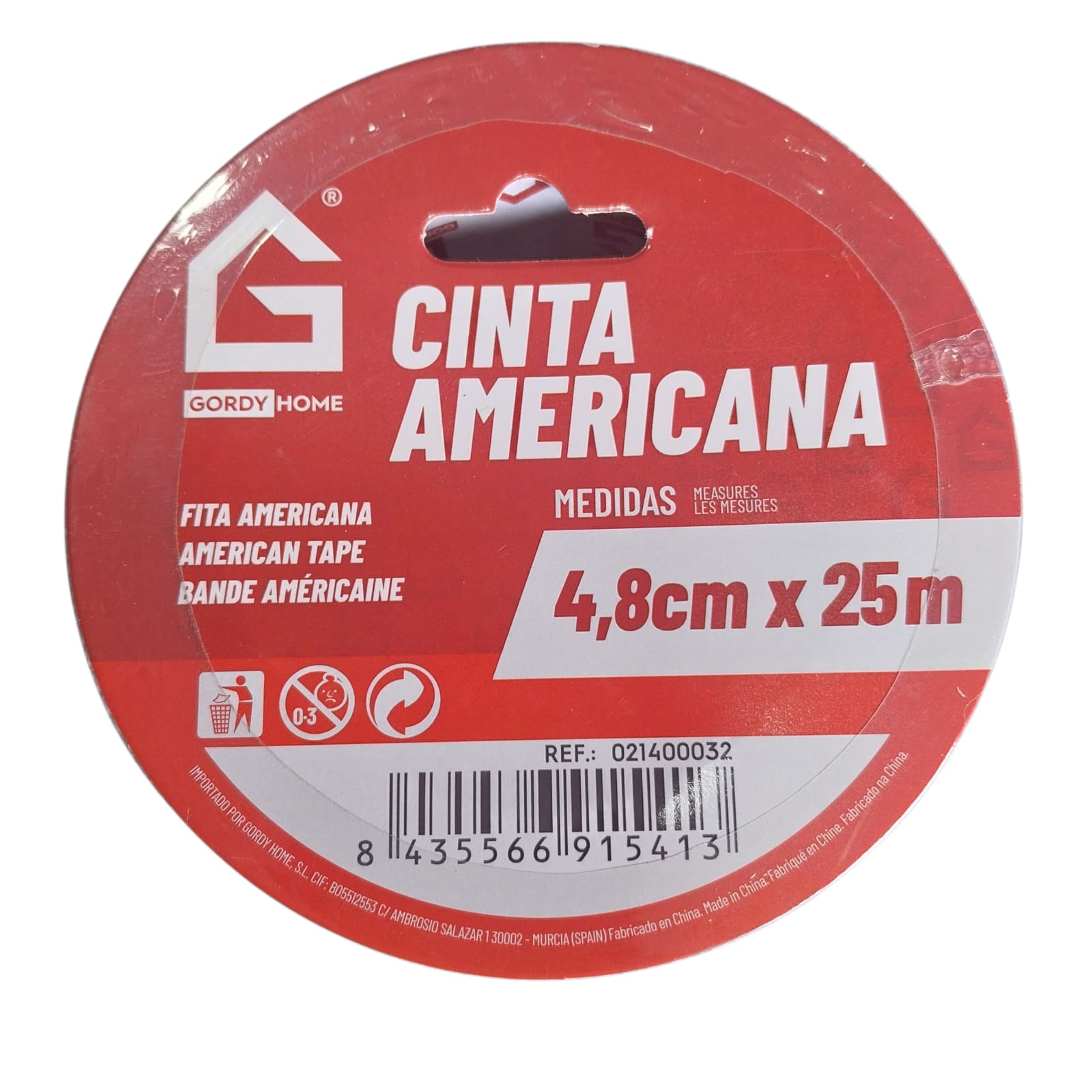 CINTA AMERICANA 4,8CM.X25M. GRIS