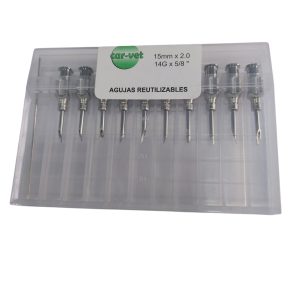 AGUJAS REUTILIZABLES 15X2,0 L.L. 10 UNIDADES CAR-VET